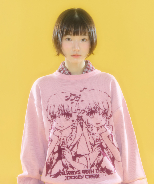 Video Jockey（ビデオジョッキー）の「ドキドキニットセーター[ピンク]（ニット/セーター・レディース・ピンク・MEDIUM）」の3枚目の写真