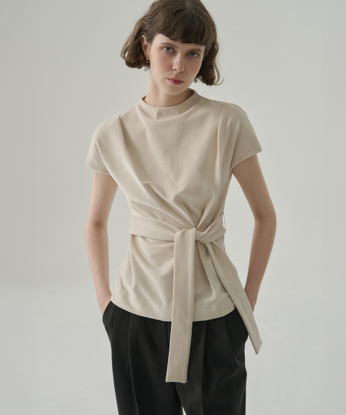 DRAWFIT WOMEN（ドローフィットウーマン）の「ディリア タック ベルベットトップ [ASH BROWN]（その他トップス・レディース・その他・SMALL/MEDIUM）」の7枚目の写真