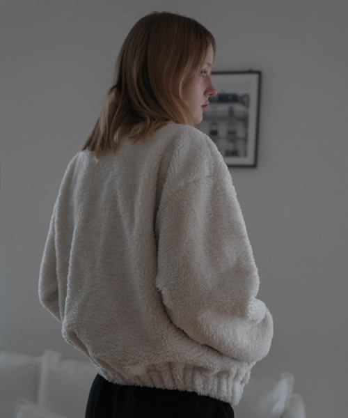 DEHEVE（デヘヴェ）の「Shearling Half Zip-up [Ivory]（その他トップス・レディース・アイボリー・FREE）」の10枚目の写真