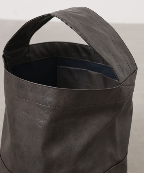 JOURNAL STANDARD LUXE（ジャーナルスタンダード　ラックス）の「フェイクレザー サークルBAG-M（エコバッグ/サブバッグ・レディース・ブラック/ブラウン/ホワイト・FREE）」の20枚目の写真