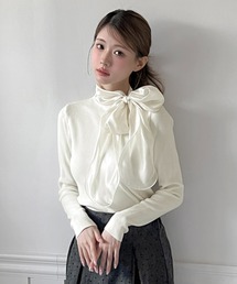 【2WAY・着用動画あり・3色展開】シフォンストラップニット