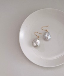 【HO'OKAHI】ひと粒 超大粒バロック淡水パールピアス