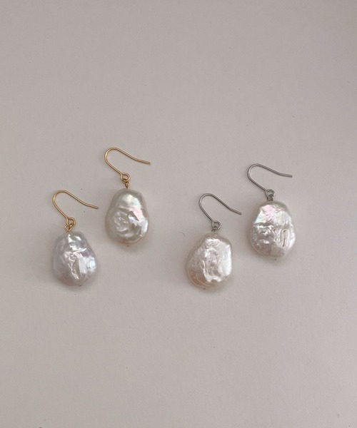 tone(トーン)の「【HO'OKAHI】ひと粒 超大粒バロック淡水パールピアス(ピアス(両耳用)・レディース・ゴールド/シルバー・FREE)」の11枚目の写真