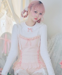 Bibiy. フリルピンクキャミソール　新品未使用 セール】フリルリボンシアーキャミビスチェ（キャミソール）｜CLEA