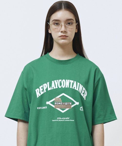 replaycontainer(リプレイコンテナ)の「RC シティロゴTシャツ ROME (グリーン)(Tシャツ/カットソー・レディース・その他・FREE)」の1枚目の写真