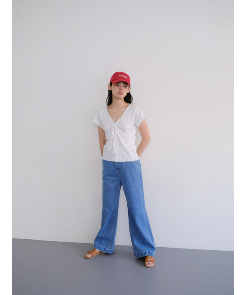 MAGNET ARCHIVE(マグネット アーカイブ)の「Summer Wide Flare Denim (Blue)(デニムパンツ・レディース・その他・SMALL/MEDIUM)」の4枚目の写真