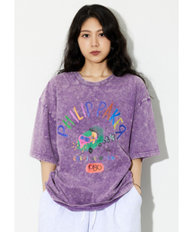 PHILIPPAKER（フィリップペイカー）の「ビエムシーミニバスクレヨン半袖Tシャツピグメントヴィンテージパープル（Tシャツ/カットソー）」