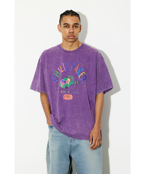 PHILIPPAKER(フィリップペイカー)の「ビエムシーミニバスクレヨン半袖Tシャツピグメントヴィンテージパープル(Tシャツ/カットソー・メンズ・その他・MEDIUM/LARGE/X-LARGE)」の3枚目の写真