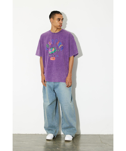 PHILIPPAKER(フィリップペイカー)の「ビエムシーミニバスクレヨン半袖Tシャツピグメントヴィンテージパープル(Tシャツ/カットソー・メンズ・その他・MEDIUM/LARGE/X-LARGE)」の4枚目の写真