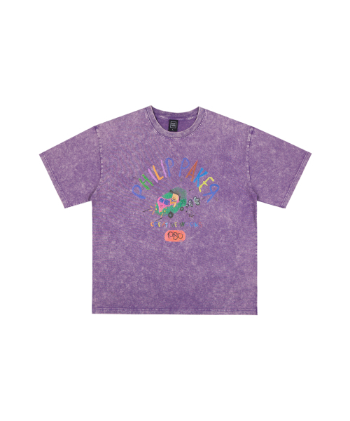 PHILIPPAKER(フィリップペイカー)の「ビエムシーミニバスクレヨン半袖Tシャツピグメントヴィンテージパープル(Tシャツ/カットソー・メンズ・その他・MEDIUM/LARGE/X-LARGE)」の7枚目の写真