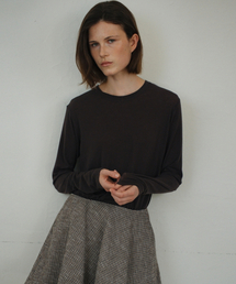 UNNOUT（アナウト）の「RELAXED WOOL T-SHIRT BROWN（Tシャツ/カットソー）」