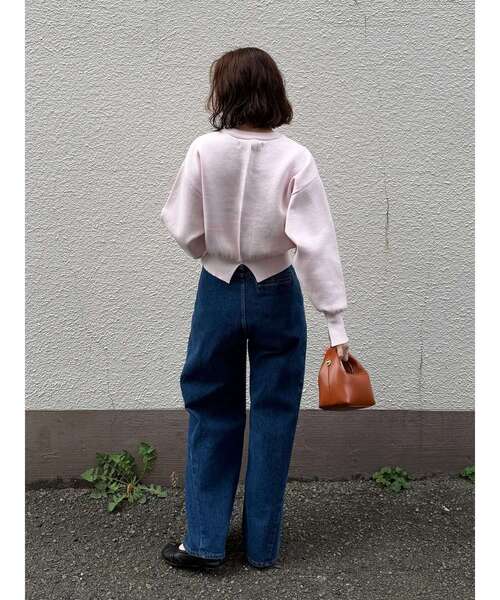 LAGUNAMOON（ラグナムーン）の「フォルムニットカーディガン（カーディガン/ボレロ・レディース・ネイビー/ライトグレー/ピンク・FREE）」の6枚目の写真