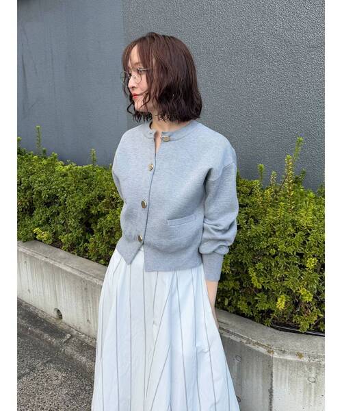 LAGUNAMOON（ラグナムーン）の「フォルムニットカーディガン（カーディガン/ボレロ・レディース・ネイビー/ライトグレー/ピンク・FREE）」の8枚目の写真