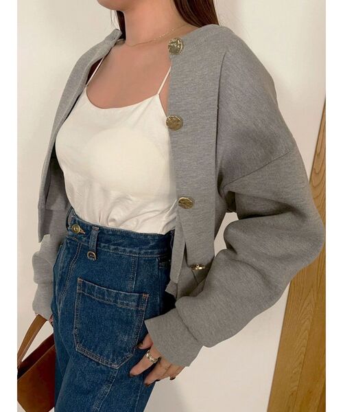 LAGUNAMOON（ラグナムーン）の「フォルムニットカーディガン（カーディガン/ボレロ・レディース・ネイビー/ライトグレー/ピンク・FREE）」の20枚目の写真