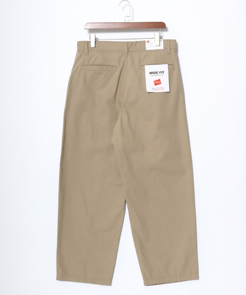 HANES(ヘインズ)の「Hanes/へインズ WIDE FIT CHINO PANTS/ワイドフィット ストレート ノータック チノパンツ/レディース メンズ(チノパンツ・メンズ・ブラック/ベージュ/カーキ/チャコール・LL/S/M/L)」の18枚目の写真