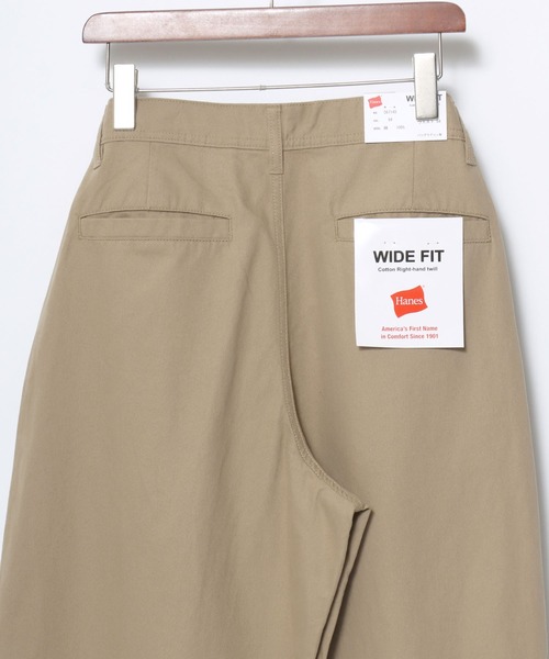 HANES(ヘインズ)の「Hanes/へインズ WIDE FIT CHINO PANTS/ワイドフィット ストレート ノータック チノパンツ/レディース メンズ(チノパンツ・メンズ・ブラック/ベージュ/カーキ・LL/S/M/L)」の19枚目の写真