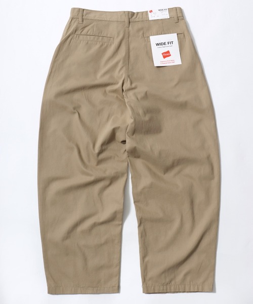 HANES(ヘインズ)の「Hanes/へインズ WIDE FIT CHINO PANTS/ワイドフィット ストレート ノータック チノパンツ/レディース メンズ(チノパンツ・メンズ・ブラック/ベージュ/カーキ・LL/S/M/L)」の5枚目の写真