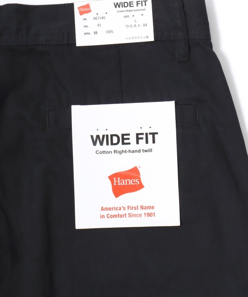 HANES(ヘインズ)の「Hanes/へインズ WIDE FIT CHINO PANTS/ワイドフィット ストレート ノータック チノパンツ/レディース メンズ(チノパンツ・メンズ・ブラック/ベージュ/カーキ・LL/S/M/L)」の13枚目の写真