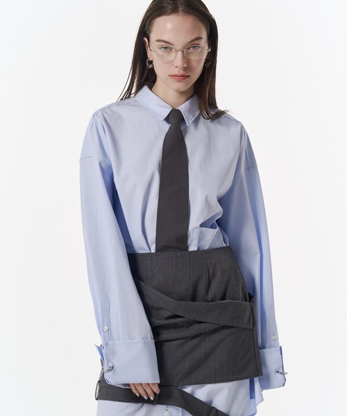 JOSE MOON（ジョゼムーン）の「LOW WEST CUTTING MINI SKIRT/ローウエストカッティングミニスカート（スカート・レディース・グレー/ブラック・38/36）」の19枚目の写真