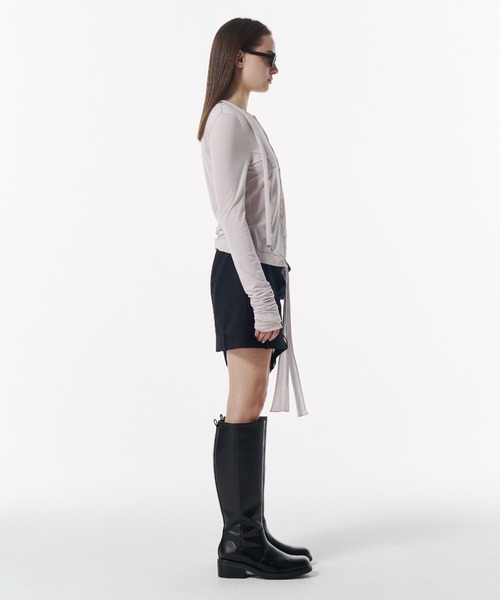 JOSE MOON（ジョゼムーン）の「LOW WEST CUTTING MINI SKIRT/ローウエストカッティングミニスカート（スカート・レディース・グレー/ブラック・38/36）」の10枚目の写真