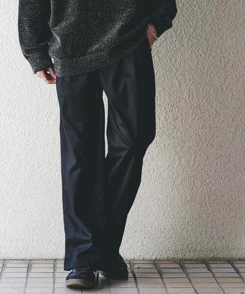 SENSE OF PLACE by URBAN RESEARCH（センスオブプレイスバイアーバンリサーチ）の「ブラッシュドイージーワイドパンツ（その他パンツ・メンズ・チャコールグレー/ブラック/ブラウン・LARGE/MEDIUM）」の2枚目の写真