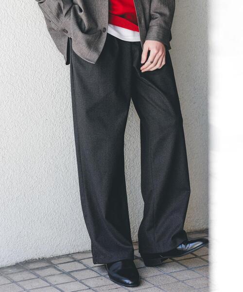 SENSE OF PLACE by URBAN RESEARCH（センスオブプレイスバイアーバンリサーチ）の「ブラッシュドイージーワイドパンツ（その他パンツ・メンズ・チャコールグレー/ブラック/ブラウン・LARGE/MEDIUM）」の8枚目の写真