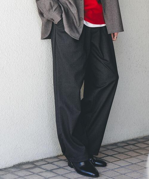SENSE OF PLACE by URBAN RESEARCH（センスオブプレイスバイアーバンリサーチ）の「ブラッシュドイージーワイドパンツ（その他パンツ・メンズ・チャコールグレー/ブラック/ブラウン・LARGE/MEDIUM）」の9枚目の写真