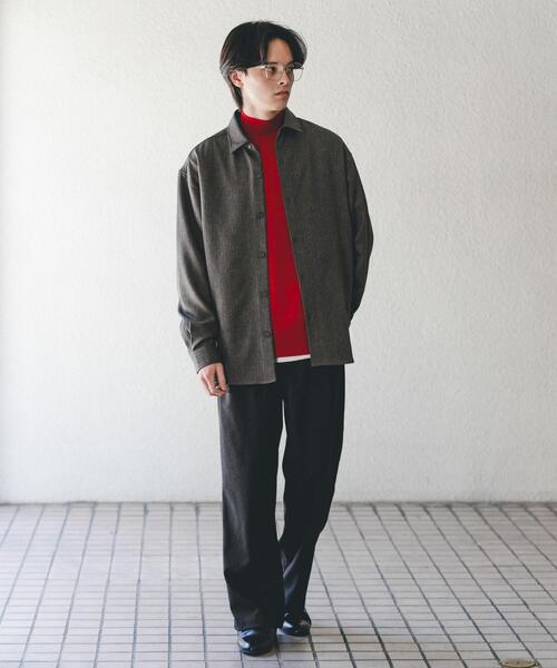 SENSE OF PLACE by URBAN RESEARCH（センスオブプレイスバイアーバンリサーチ）の「ブラッシュドイージーワイドパンツ（その他パンツ・メンズ・チャコールグレー/ブラック/ブラウン・LARGE/MEDIUM）」の12枚目の写真