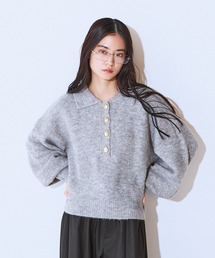 JEANASIS | 【選べる着丈】7Gアルパカブレンドポロニット/638829(ニット/セーター)