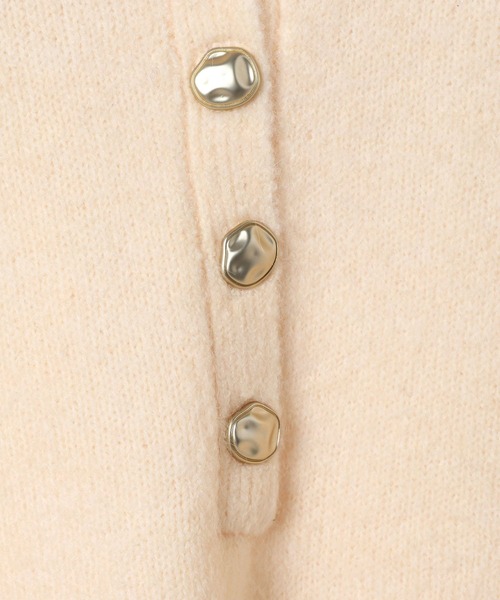 JEANASIS（ジーナシス）の「【選べる着丈】7Gアルパカブレンドポロニット/638829（ニット/セーター・レディース・ライトブルー/グレー/ブラック系その他/ピンクベージュ・MEDIUM/LARGE）」の21枚目の写真