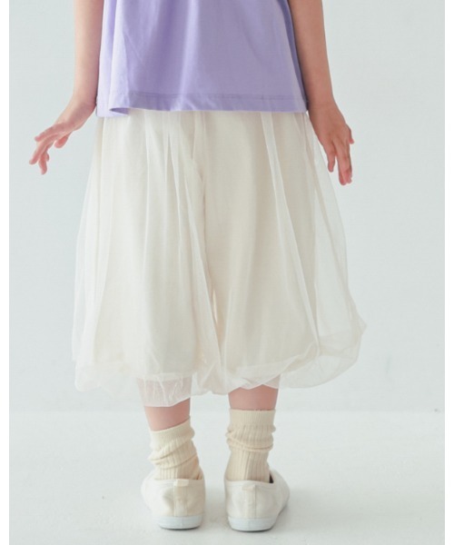 NHT(エヌエイチティー)の「NHT/エヌエイチティー チュールバルーンパンツ(その他パンツ・キッズ・アイボリー/ブラック・110cm/120cm/130cm/140cm/150cm/160cm)」の5枚目の写真