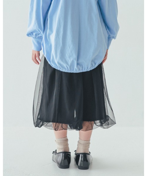 NHT(エヌエイチティー)の「NHT/エヌエイチティー チュールバルーンパンツ(その他パンツ・キッズ・アイボリー/ブラック・110cm/120cm/130cm/140cm/150cm/160cm)」の4枚目の写真