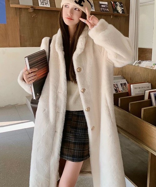 セール】フェイクファーロングコート（その他アウター）｜Girly Doll