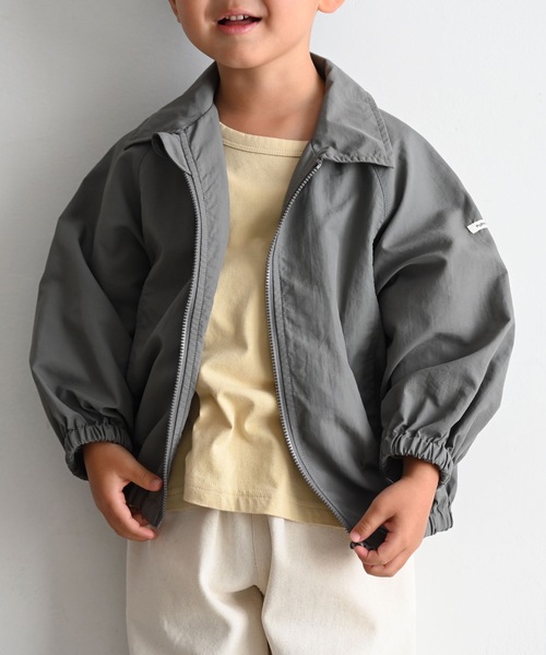 PUPPAPUPO（プッパプーポ）の「ステンカラー ジップアップ ジャケット（ブルゾン・キッズ・グレイッシュベージュ/カーキ/ベージュ・80/100/110/90）」の5枚目の写真