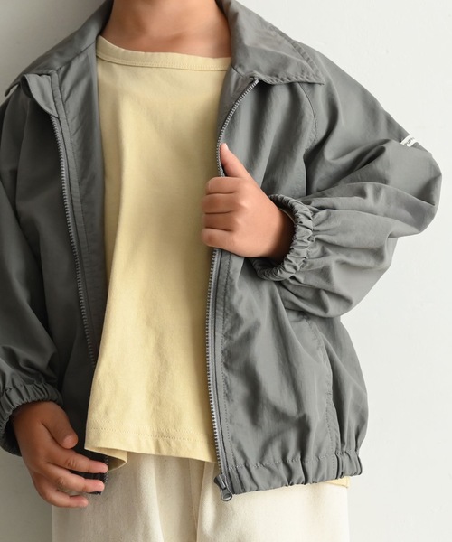 PUPPAPUPO（プッパプーポ）の「ステンカラー ジップアップ ジャケット（ブルゾン・キッズ・グレイッシュベージュ/カーキ/ベージュ・80/100/110/90）」の6枚目の写真