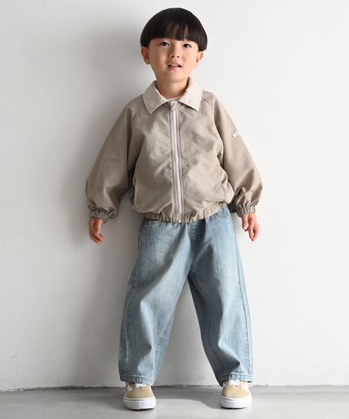 PUPPAPUPO（プッパプーポ）の「ステンカラー ジップアップ ジャケット（ブルゾン・キッズ・グレイッシュベージュ/カーキ/ベージュ・80/100/110/90）」の12枚目の写真