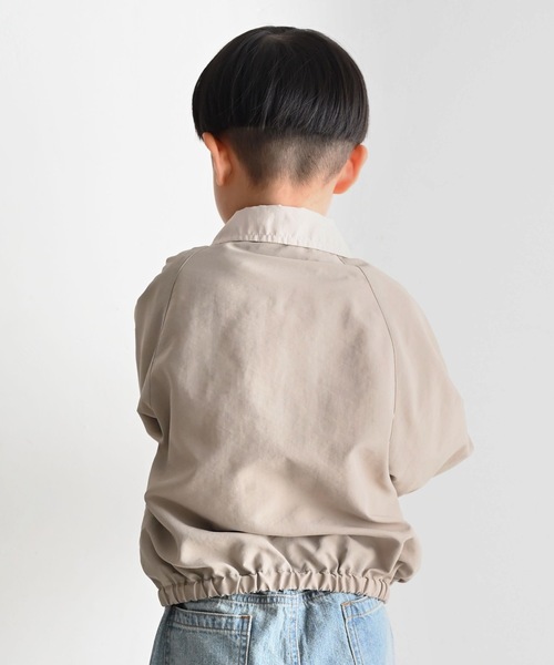 PUPPAPUPO（プッパプーポ）の「ステンカラー ジップアップ ジャケット（ブルゾン・キッズ・グレイッシュベージュ/カーキ/ベージュ・80/100/110/90）」の13枚目の写真