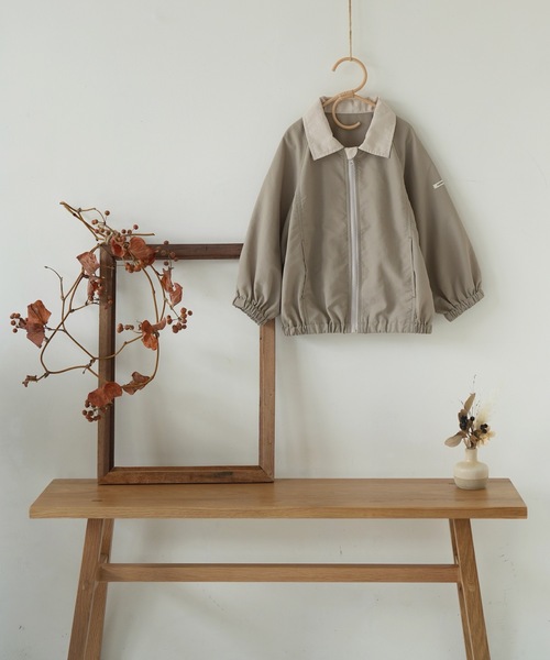 PUPPAPUPO（プッパプーポ）の「ステンカラー ジップアップ ジャケット（ブルゾン・キッズ・グレイッシュベージュ/カーキ/ベージュ・80/100/110/90）」の17枚目の写真