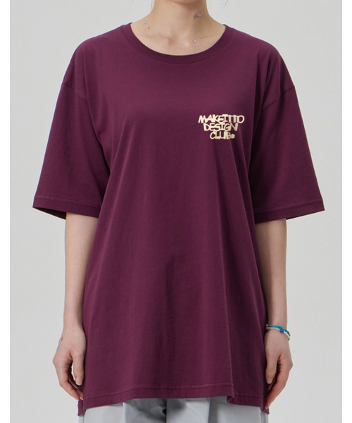 MAKEITTO（メイキット）の「[DESIGN CLUB] CREW NECK TEE_WINE（Tシャツ/カットソー・メンズ・その他・MEDIUM/LARGE/X-LARGE/XX-LARGE）」の5枚目の写真