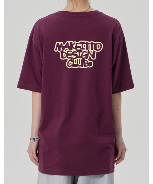 MAKEITTO（メイキット）の「[DESIGN CLUB] CREW NECK TEE_WINE（Tシャツ/カットソー・メンズ・その他・MEDIUM/LARGE/X-LARGE/XX-LARGE）」の6枚目の写真