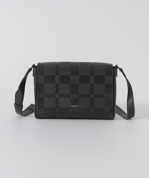 BLACK LABEL CRESTBRIDGE（ブラックレーベル・クレストブリッジ）の「エンボスチェックメッセンジャーバッグ（ショルダーバッグ・メンズ・ブラック/ベージュ系その他5・FREE）」の9枚目の写真