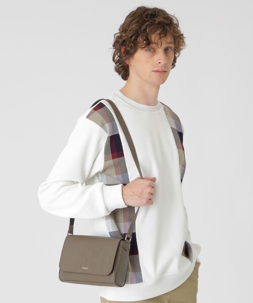 BLACK LABEL CRESTBRIDGE（ブラックレーベル・クレストブリッジ）の「エンボスチェックメッセンジャーバッグ（ショルダーバッグ・メンズ・ブラック/ベージュ系その他5・FREE）」の10枚目の写真