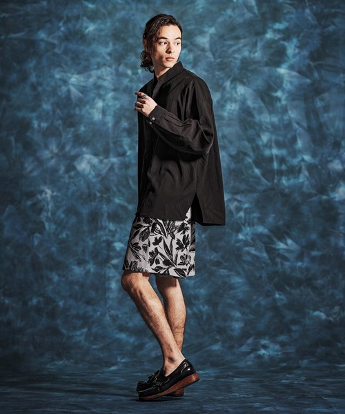 Jih Nunc(ジーヌンク)の「mp14513-ワントーンフラワープリントショートパンツ(JIH-R1163)(その他パンツ・メンズ・グレー/ホワイト/カーキ・L/M/S)」の12枚目の写真