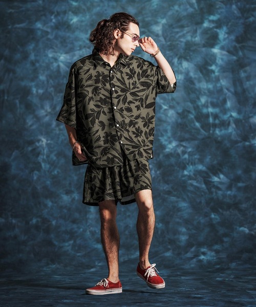 Jih Nunc(ジーヌンク)の「mp14513-ワントーンフラワープリントショートパンツ(JIH-R1163)(その他パンツ・メンズ・グレー/ホワイト/カーキ・L/M/S)」の20枚目の写真