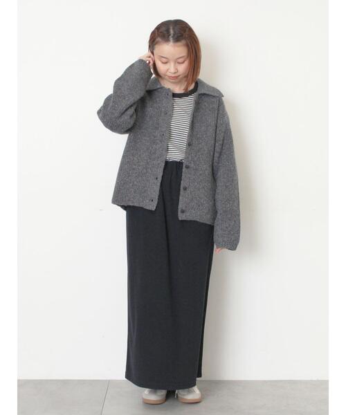 Samansa Mos2(サマンサ モスモス)の「襟付ニットカーディガン(カーディガン/ボレロ・レディース・オフホワイト/チャコールグレー/ベージュ/サックスブルー・F)」の7枚目の写真