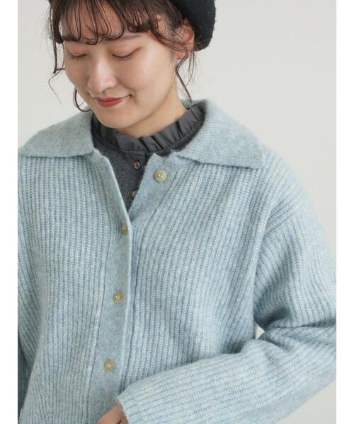 Samansa Mos2(サマンサ モスモス)の「襟付ニットカーディガン(カーディガン/ボレロ・レディース・オフホワイト/チャコールグレー/ベージュ/サックスブルー・F)」の18枚目の写真