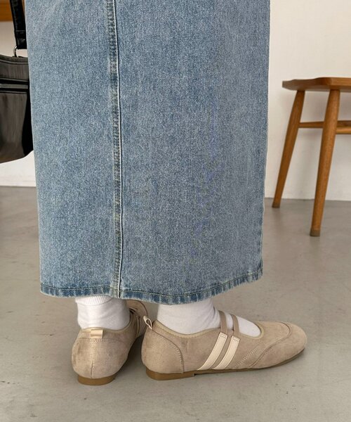 DISCOAT(ディスコート)の「2ストラップバレエスニーカー(スニーカー・レディース・アイボリー/ブラック・MEDIUM/LARGE)」の8枚目の写真