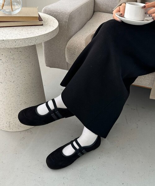 DISCOAT(ディスコート)の「2ストラップバレエスニーカー(スニーカー・レディース・アイボリー/ブラック・MEDIUM/LARGE)」の21枚目の写真