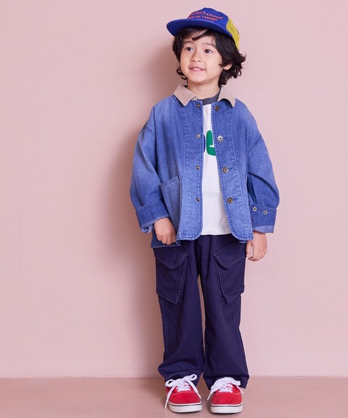 MARKEY'S（マーキーズ）の「デニムカバーオール（デニムジャケット・キッズ・ブルー・90/110/120/130）」の2枚目の写真