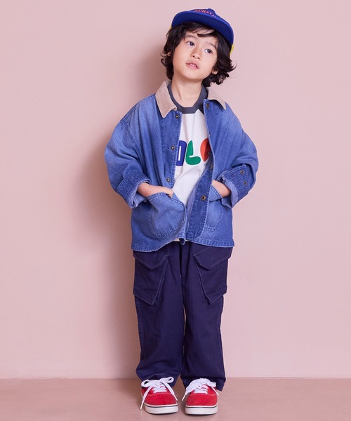 MARKEY'S（マーキーズ）の「デニムカバーオール（デニムジャケット・キッズ・ブルー・90/110/120/130）」の3枚目の写真